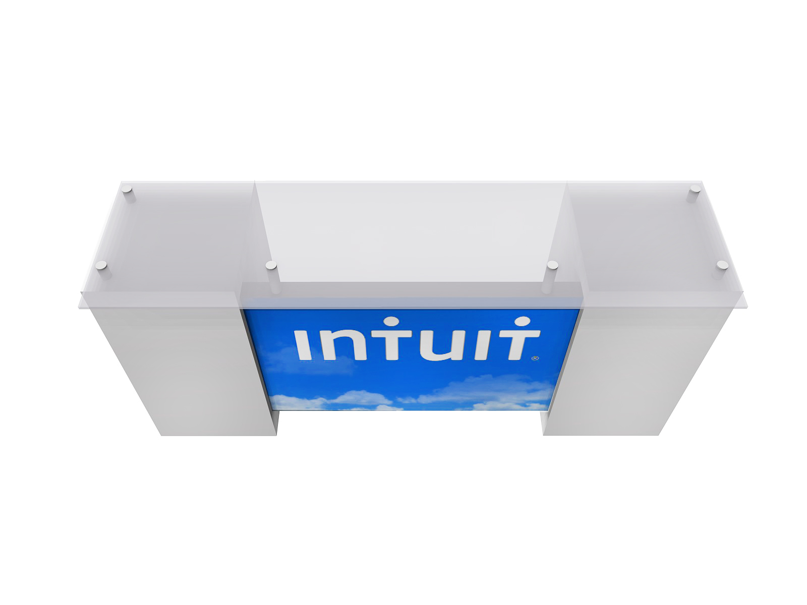 RE-1587 Sustainable Backlit Tradeshow Counter with Storage - View 3